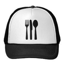 fork knife spoon icon trucker hats