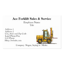Forklift Truck Business Cards