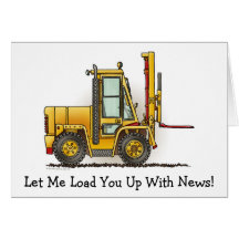 Forklift Truck Note Card
