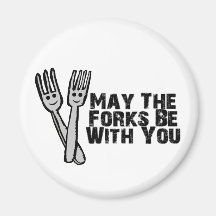 Forks Be With You Refrigerator Magnet