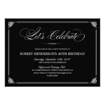 Formal Birthday Invitations