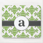 Formal Damask Monogram Mousepads