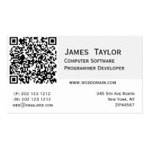 Formal Elegant Computer Programmer  Designer Business Card