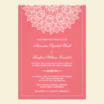 Formal Lace Doily Wedding Invitation (rose) invitations