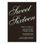 Formal Mint Green Sweet 16 Invitations invitations