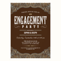 Formal Paisley Engagement Party Invitations invitations