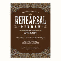 Formal Paisley Rehearsal Dinner Invitations invitations