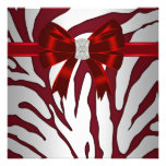 Formal Red Zebra Invitation