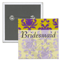 formal royale damask design pinback buttons