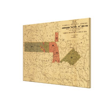 Former Limits of Cherokee "Nation of" Indians Canvas Print