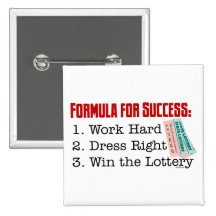 FORMULA FOR SUCCESS PINBACK BUTTON