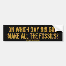 fossils? bumper stickers