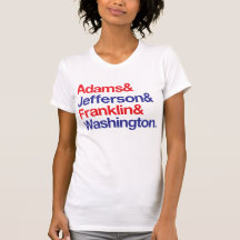 founding fathers -redblue tees