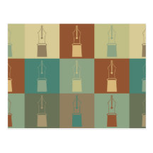 Fountain Pen Pop Art Post Card