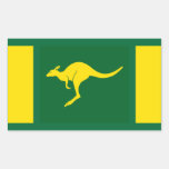 FOUR Aussie Colours Kangaroo Rectangular Stickers
