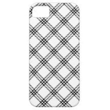 Four Bands Small Diamond - Black on White iPhone 5 Covers