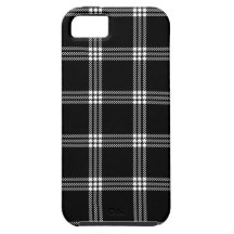 Four Bands Small Square - White on Black iPhone 5 Covers