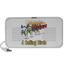 four calling birds 4th fourth day of christmas PC speakers