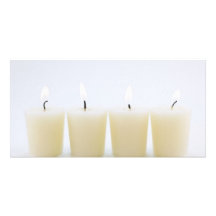 four candles custom photo card