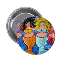 Four Chubby Mermaids Pin