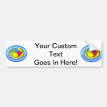 four coloured eggs next blue oval.png bumper stickers