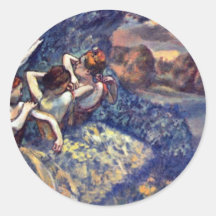 Four Dancers By Edgar Degas Round Sticker