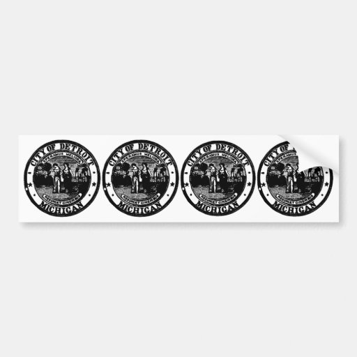 FOUR Detroit Seal Bumper Stickers