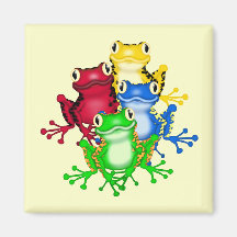 Four Frogs Tshirts and Gifts Fridge Magnet