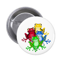 Four Frogs Tshirts and Gifts Pinback Buttons
