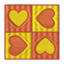 Four Hearts Custom Monogrammed Embroidered Shirt