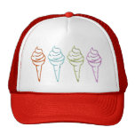 four ice hats