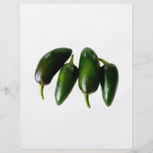 Four Jalapeno Peppers Green Photograph Personalised Flyer
