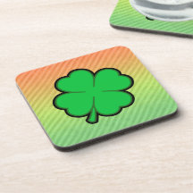 Four Leaf Clover Beverage Coaster