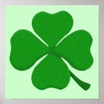 Four Leaf Clover - Irish Shamrock Poster