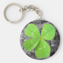 Four Leaf Clover Keychain - Black & White & Colour