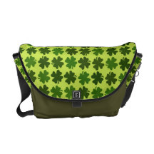 Four Leaf Clover Pattern Courier Bag