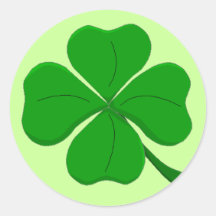 Four Leaf Clover Round Stickers