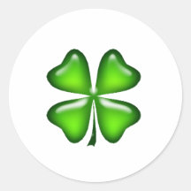 Four Leaf Clover St. Patrick's Day Gift Stickers