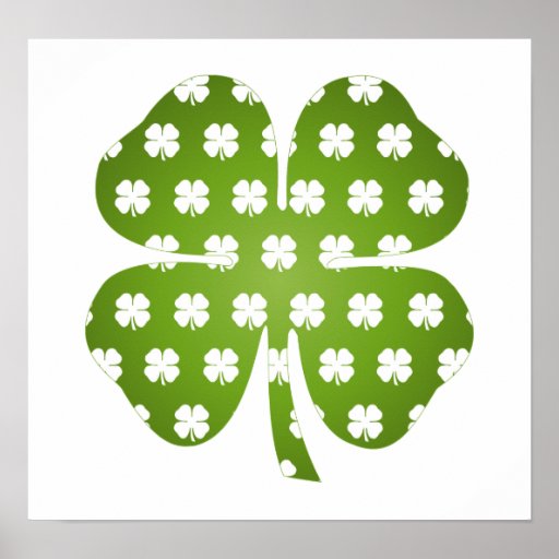 Four Leaf Luck Poster