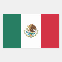 FOUR Mexico National Flag Rectangular Sticker