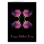Four Pink Roses Mother's Day Cards