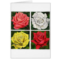 four roses greeting cards