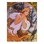 Four Seasons Alfons Mucha Post Cards