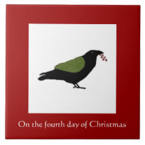 Fourth Day of Christmas Tile - Calling Bird tiles