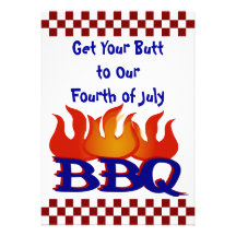 Fourth of July BBQ Party Invitation