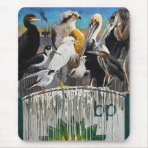 Fowl Language Oil Disaster Art Mouse Pads