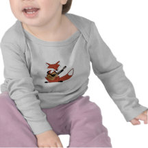 Fox Playing the Guitar Tshirts