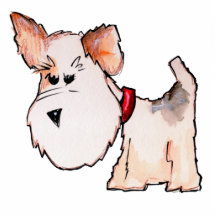 Fox Terrier Watercolor Acrylic Cut Out
