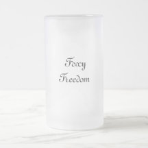 Foxy Freedom band name frosted coffee mug