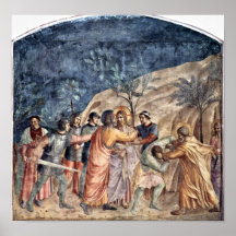 Fra Angelico - Betrayal of Christ by Judas kiss Poster